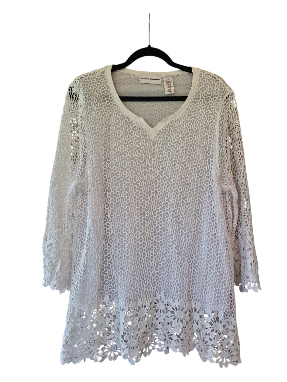 Alfred Dunner Floral Blouse Top Womens